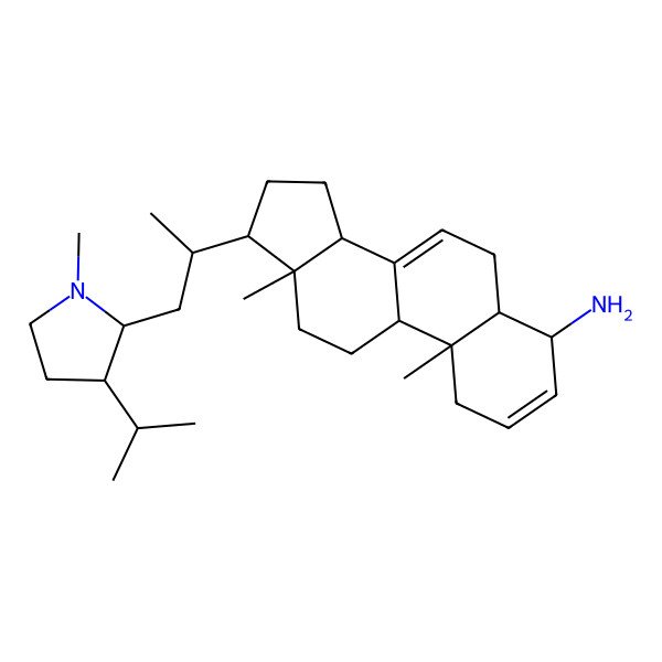 2D Structure of 10,13-dimethyl-17-[1-(1-methyl-3-propan-2-ylpyrrolidin-2-yl)propan-2-yl]-4,5,6,9,11,12,14,15,16,17-decahydro-1H-cyclopenta[a]phenanthren-4-amine