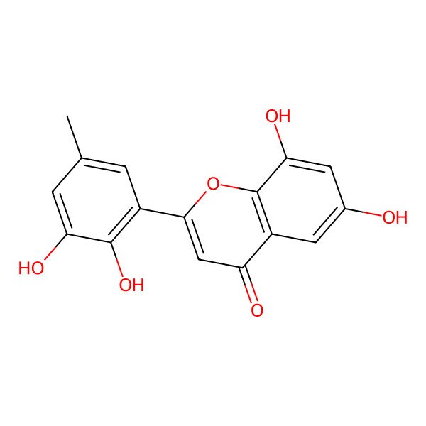 2D Structure of 6,8,5'6'-Tetrahydroxy-3'-methylflavone