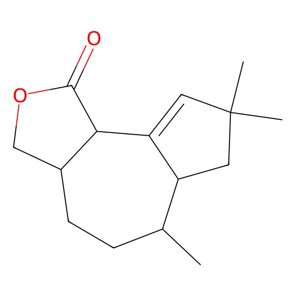 2D Structure of 6,8,8-Trimethyl-3,3a,4,5,6,6a,7,9b-octahydroazuleno[4,5-c]furan-1-one