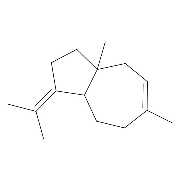 2D Structure of 6,8a-Dimethyl-3-propan-2-ylidene-1,2,3a,4,5,8-hexahydroazulene