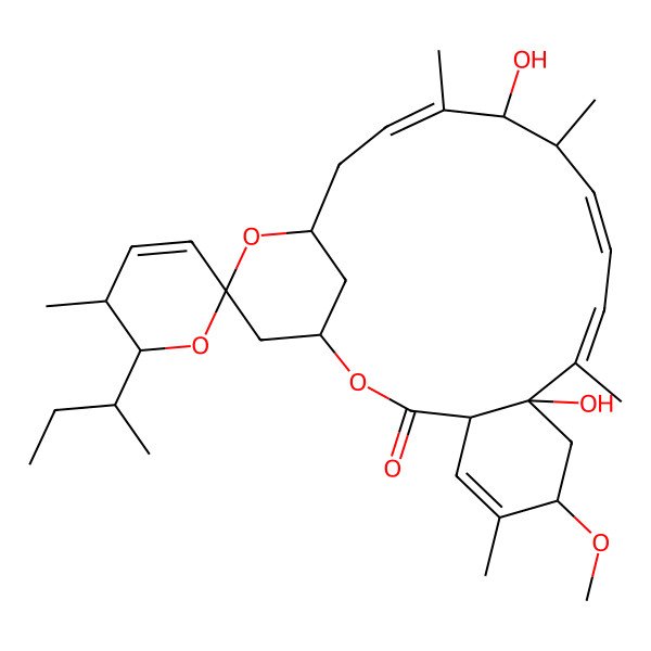 2D Structure of 6,8a-Seco-6,8a-deoxy avermectin A1a aglycone
