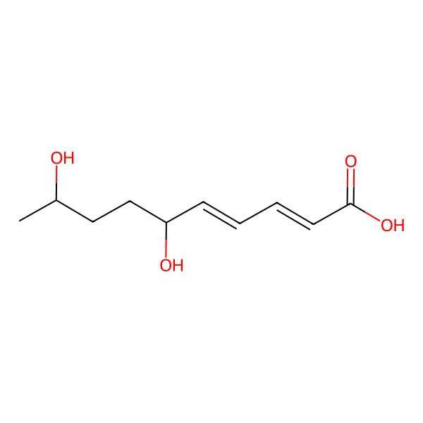 2D Structure of 6,9-Dihydroxydeca-2,4-dienoic acid