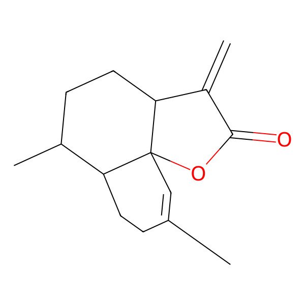 2D Structure of 6,9-dimethyl-3-methylidene-4,5,6,6a,7,8-hexahydro-3aH-benzo[h][1]benzofuran-2-one