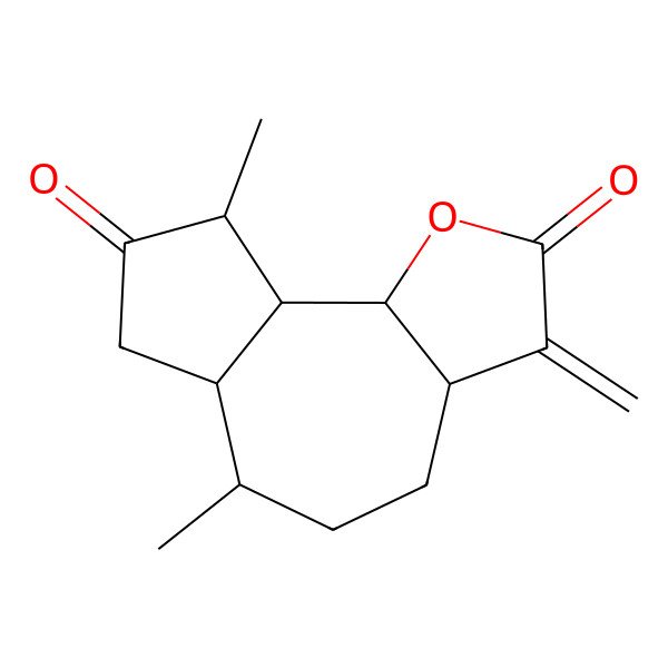 2D Structure of 6,9-dimethyl-3-methylidene-4,5,6,6a,7,9,9a,9b-octahydro-3aH-azuleno[4,5-b]furan-2,8-dione