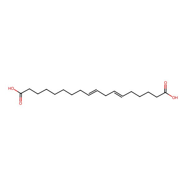 2D Structure of 6,9-Octadecadienedioic acid, (6Z,9Z)-