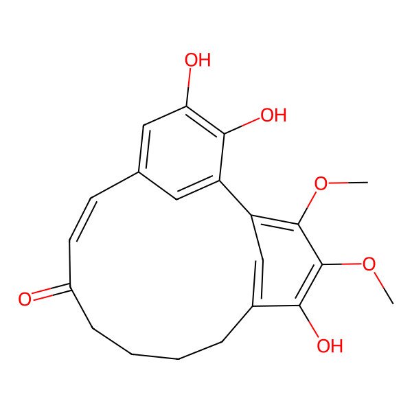 2D Structure of 3,4,15-Trihydroxy-16,17-dimethoxytricyclo[12.3.1.12,6]nonadeca-1(17),2,4,6(19),7,14(18),15-heptaen-9-one