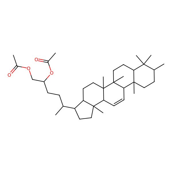 2D Structure of [5-(5a,5b,8,8,9,11a,13b-Heptamethyl-1,2,3,3a,4,5,6,7,7a,9,10,11,11b,13a-tetradecahydrocyclopenta[a]chrysen-3-yl)-2-acetyloxyhexyl] acetate