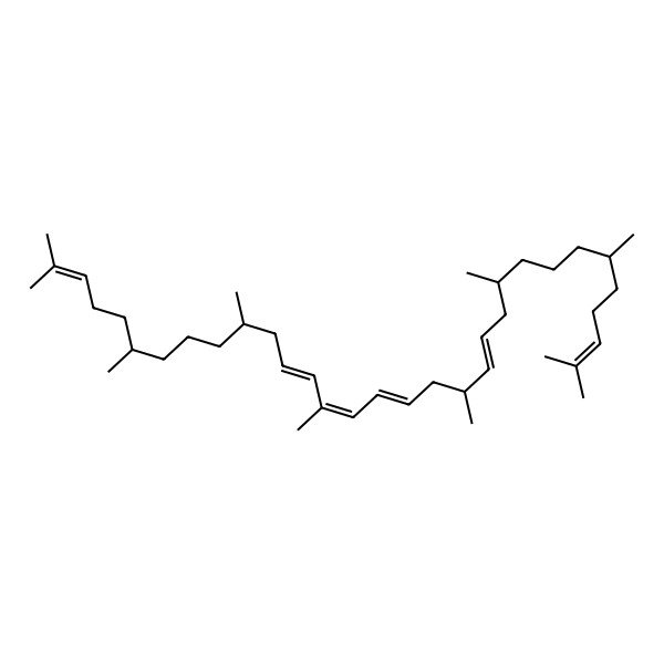 2D Structure of (6S,10R,12E,14E,16E,19R,20E,23S,27R)-2,6,10,14,19,23,27,31-octamethyldotriaconta-2,12,14,16,20,30-hexaene