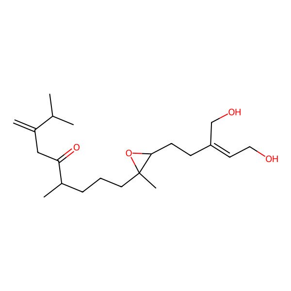2D Structure of 1-[3-[5-Hydroxy-3-(hydroxymethyl)pent-3-enyl]-2-methyloxiran-2-yl]-4,8-dimethyl-7-methylidenenonan-5-one