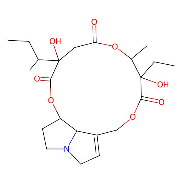 2D Structure of 4-Butan-2-yl-9-ethyl-4,9-dihydroxy-8-methyl-2,7,11-trioxa-16-azatricyclo[11.5.1.016,19]nonadec-13-ene-3,6,10-trione