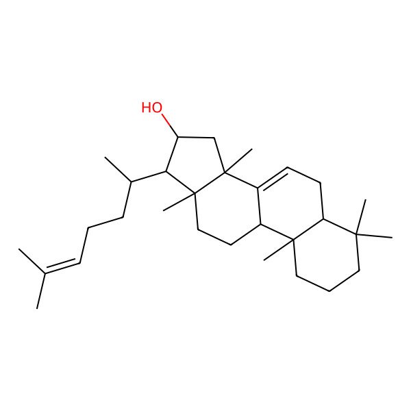 2D Structure of (5S,9R,10S,13S,14S,16S,17S)-4,4,10,13,14-pentamethyl-17-[(2S)-6-methylhept-5-en-2-yl]-2,3,5,6,9,11,12,15,16,17-decahydro-1H-cyclopenta[a]phenanthren-16-ol