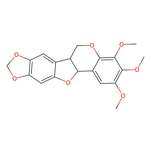 2D Structure of 15,16,17-Trimethoxy-5,7,11,19-tetraoxapentacyclo[10.8.0.02,10.04,8.013,18]icosa-2,4(8),9,13,15,17-hexaene