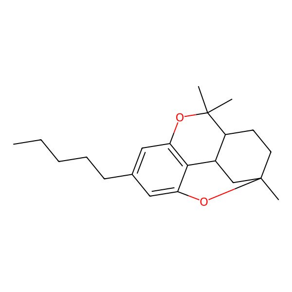 2D Structure of 6a,7,8,9,10,10a-Hexahydro-6,6,9-trimethyl-3-pentyl-1,9-epoxy-6H-dibenzo(b,d)pyran