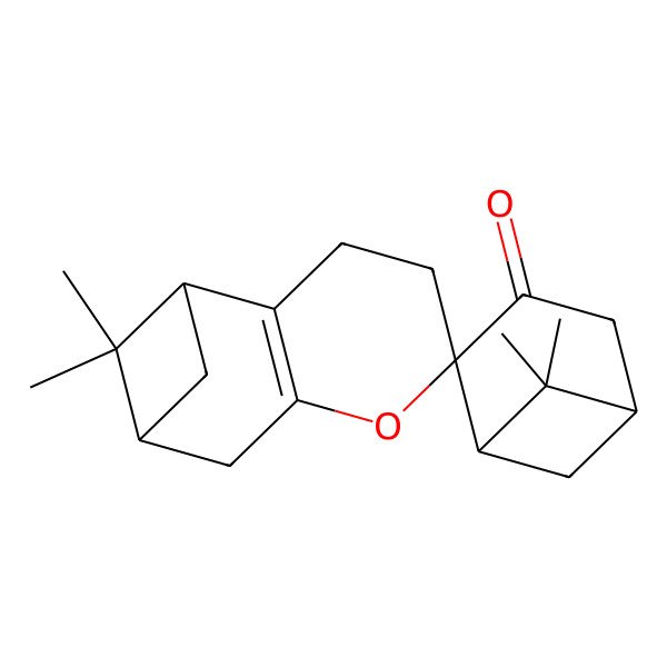 2D Structure of 6',6',10,10-Tetramethylspiro[6-oxatricyclo[7.1.1.02,7]undec-2(7)-ene-5,2'-bicyclo[3.1.1]heptane]-3'-one