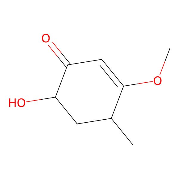 2D Structure of 6alpha-Hydroxy-3-methoxy-4alpha-methyl-2-cyclohexen-1-one