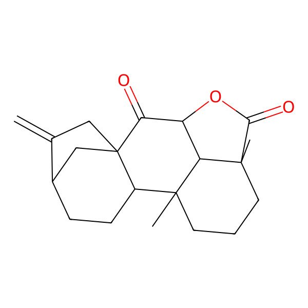 2D Structure of 6alpha-Hydroxy-7-oxokaura-16-ene-18-oic acid lactone 2D Structure of 6alpha-Hydroxy-7-oxokaura-16-ene-18-oic acid lactone