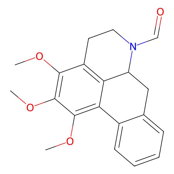2D Structure of (6aR)-1,2,3-trimethoxy-5,6,6a,7-tetrahydro-4H-dibenzo[de,g]quinoline-6-carbaldehyde