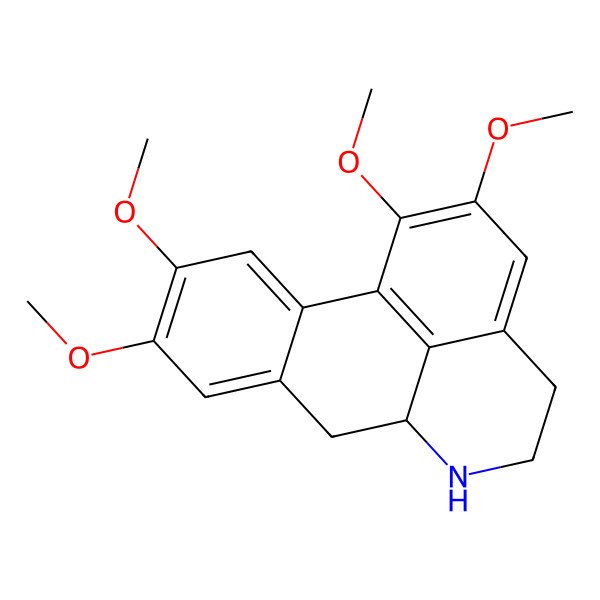 2D Structure of (6aR)-1,2,9,10-tetramethoxy-5,6,6a,7-tetrahydro-4H-dibenzo[de,g]quinoline