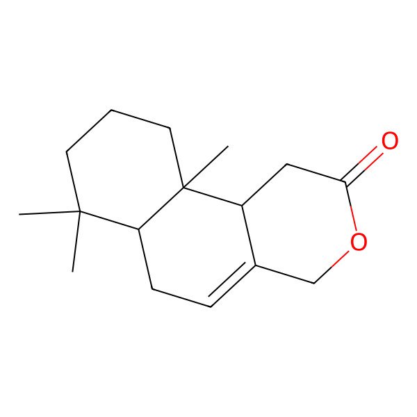 2D Structure of (6aR,10aR,10bS)-7,7,10a-trimethyl-1,4,6,6a,8,9,10,10b-octahydrobenzo[f]isochromen-2-one