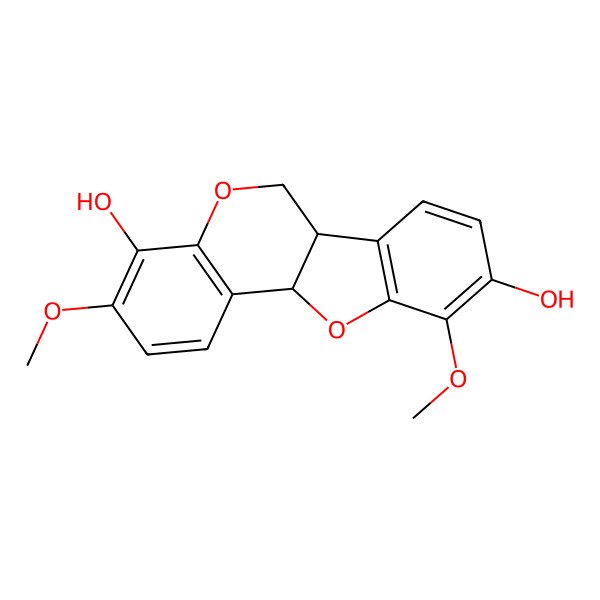 2D Structure of (6aR,11aR)-6a,11a-Dihydro-3,10-dimethoxy-6H-benzofuro[3,2-c][1]benzopyran-4,9-diol