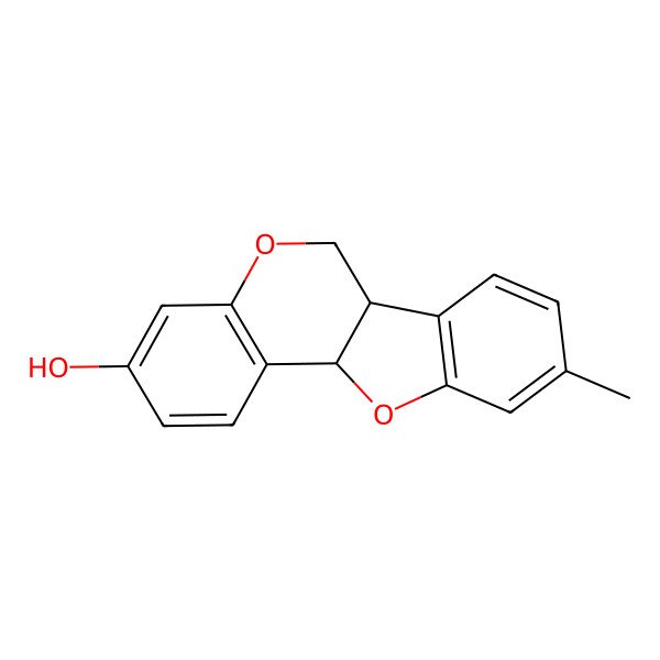 2D Structure of (6aR,11aR)-9-methyl-6a,11a-dihydro-6H-[1]benzofuro[3,2-c]chromen-3-ol