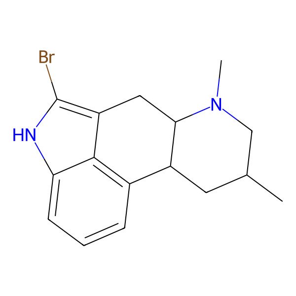 2D Structure of (6aR,9R,10aR)-5-bromo-7,9-dimethyl-6,6a,8,9,10,10a-hexahydro-4H-indolo[4,3-fg]quinoline