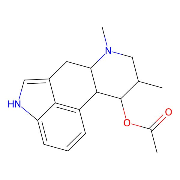 2D Structure of [(6aR,9R,10R,10aR)-7,9-dimethyl-6,6a,8,9,10,10a-hexahydro-4H-indolo[4,3-fg]quinolin-10-yl] acetate