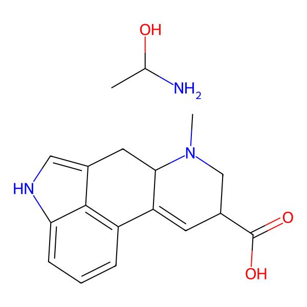 2D Structure of (6aR,9S)-7-methyl-6,6a,8,9-tetrahydro-4H-indolo[4,3-fg]quinoline-9-carboxylic acid;1-aminoethanol