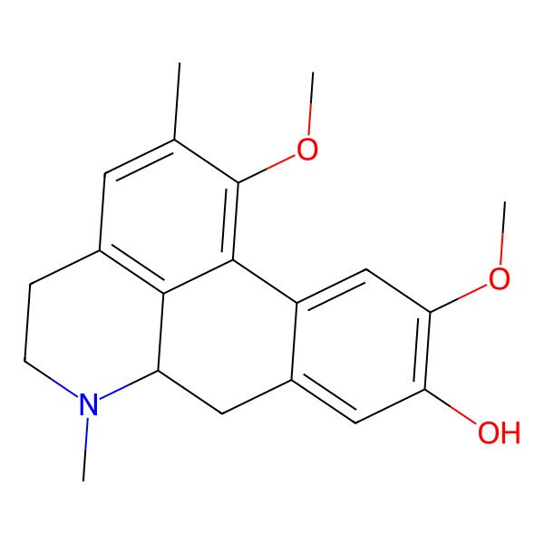 2D Structure of (6aS)-1,10-dimethoxy-2,6-dimethyl-5,6,6a,7-tetrahydro-4H-dibenzo[de,g]quinolin-9-ol