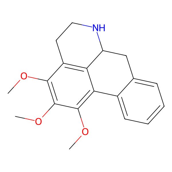 2D Structure of (6aS)-1,2,3-trimethoxy-5,6,6a,7-tetrahydro-4H-dibenzo[de,g]quinoline