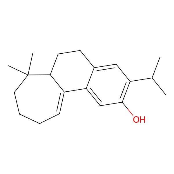 2D Structure of (6aS)-7,7-dimethyl-3-propan-2-yl-5,6,6a,8,9,10-hexahydrocyclohepta[a]naphthalen-2-ol