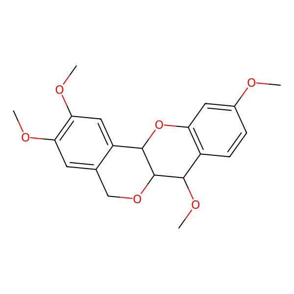 2D Structure of (6aS,7R,12aS)-2,3,7,10-tetramethoxy-5,6a,7,12a-tetrahydroisochromeno[4,3-b]chromene