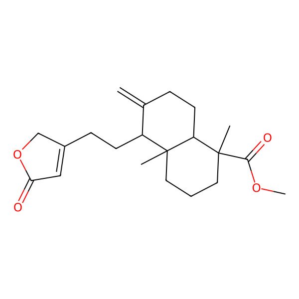 2D Structure of methyl 1,4a-dimethyl-6-methylidene-5-[2-(5-oxo-2H-furan-3-yl)ethyl]-3,4,5,7,8,8a-hexahydro-2H-naphthalene-1-carboxylate
