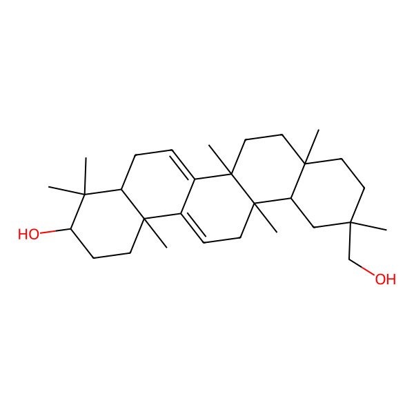 2D Structure of 11-(Hydroxymethyl)-4,4,6a,6b,8a,11,14b-heptamethyl-1,2,3,4a,5,7,8,9,10,12,12a,13-dodecahydropicen-3-ol 2D Structure of 11-(Hydroxymethyl)-4,4,6a,6b,8a,11,14b-heptamethyl-1,2,3,4a,5,7,8,9,10,12,12a,13-dodecahydropicen-3-ol
