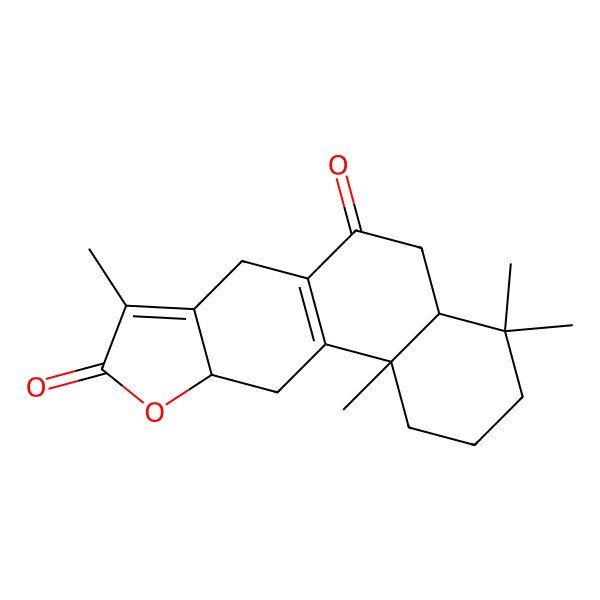 2D Structure of (4aR,10aR,11bR)-4,4,8,11b-tetramethyl-1,2,3,4a,5,7,10a,11-octahydronaphtho[2,1-f][1]benzofuran-6,9-dione