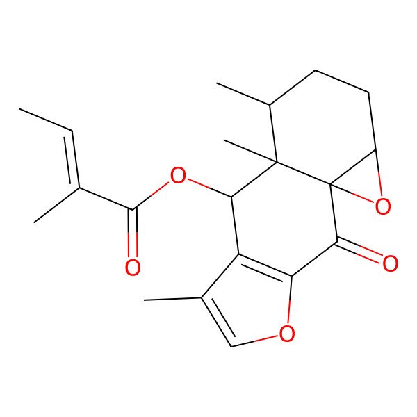 2D Structure of 6beta-Angeloyloxy-1beta,10beta-epoxy-9-oxofuranoeremophilane