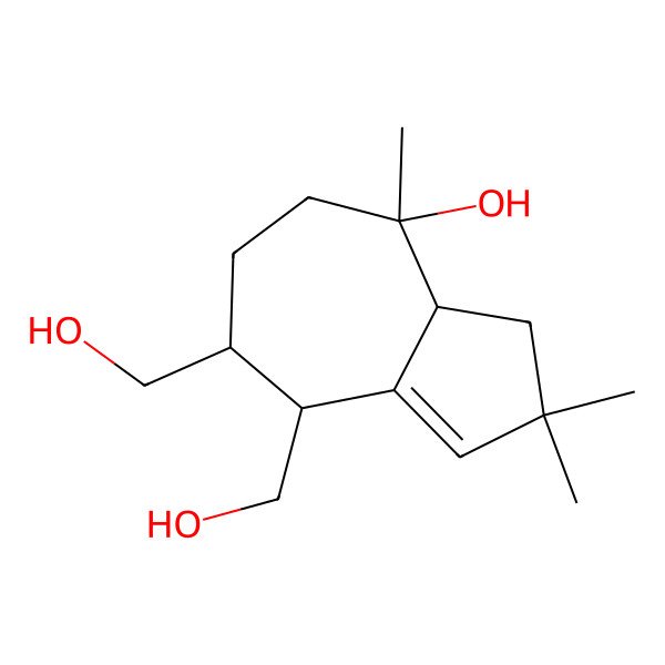 2D Structure of 6beta,11,12-Trihydroxytremul-1(10)-ene