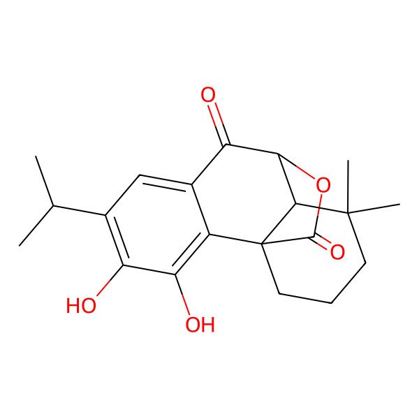 2D Structure of 6beta,20-Epoxy-11,12-dihydroxyabieta-8,11,13-triene-7,20-dione