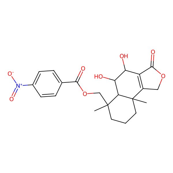 2D Structure of 6beta,7alpha-Dihydroxy-14-p-nitrobenzoylconfertifolin