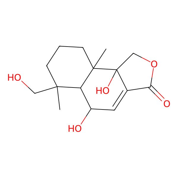 2D Structure of 6beta,9alpha,14-Trihydroxycinnamolide