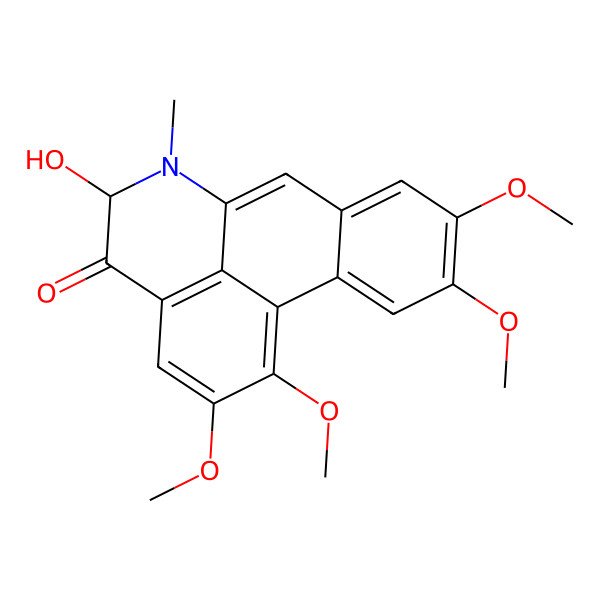 2D Structure of (11S)-11-hydroxy-4,5,15,16-tetramethoxy-10-methyl-10-azatetracyclo[7.7.1.02,7.013,17]heptadeca-1,3,5,7,9(17),13,15-heptaen-12-one