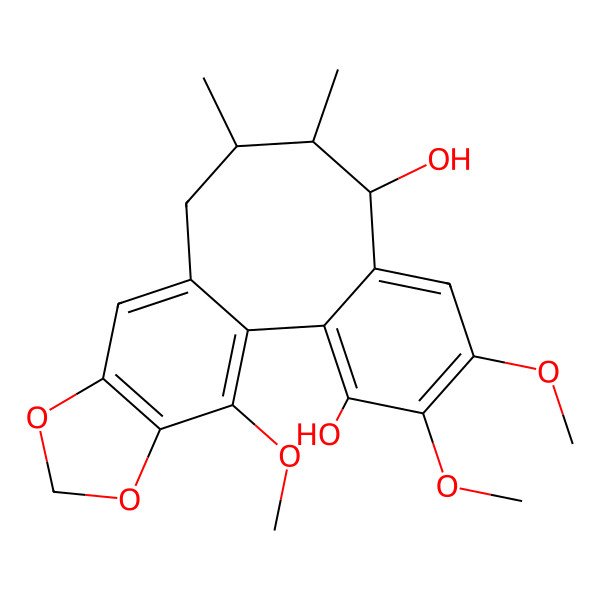 2D Structure of (8S,9S,10S)-4,5,19-trimethoxy-9,10-dimethyl-15,17-dioxatetracyclo[10.7.0.02,7.014,18]nonadeca-1(19),2,4,6,12,14(18)-hexaene-3,8-diol