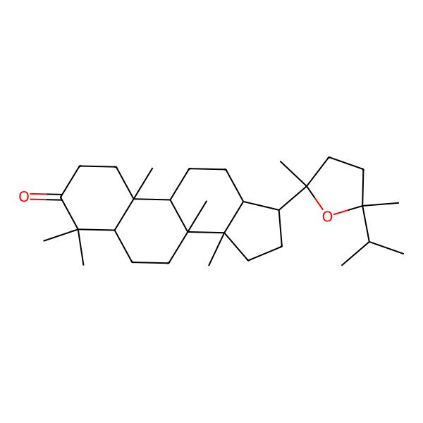 2D Structure of 17-(2,5-Dimethyl-5-propan-2-yloxolan-2-yl)-4,4,8,10,14-pentamethyl-1,2,5,6,7,9,11,12,13,15,16,17-dodecahydrocyclopenta[a]phenanthren-3-one