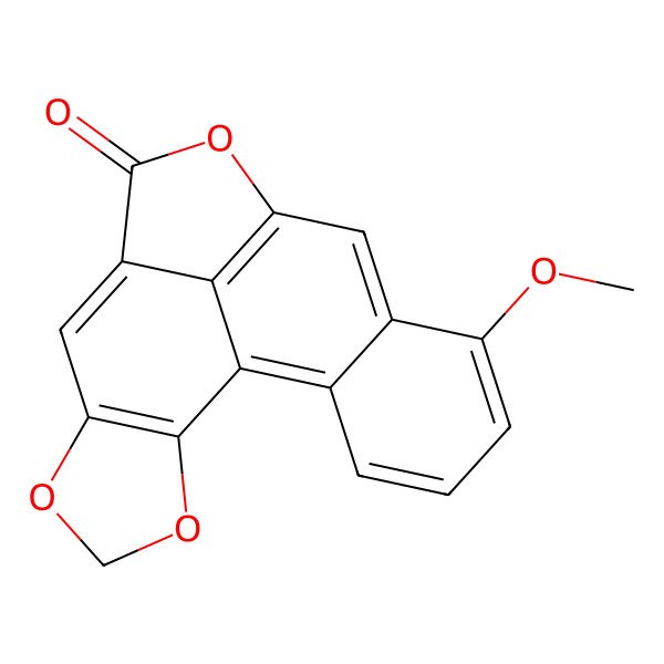 2D Structure of 14-Methoxy-3,5,10-trioxapentacyclo[9.7.1.02,6.08,19.013,18]nonadeca-1(18),2(6),7,11(19),12,14,16-heptaen-9-one