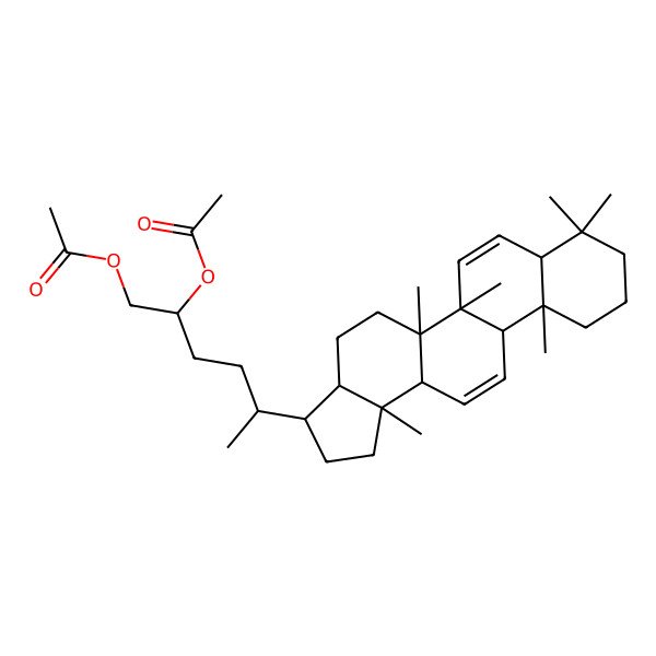 2D Structure of [(2R,5R)-5-[(3R,3aS,5aR,5bR,7aS,11aS,11bR,13aR,13bS)-5a,5b,8,8,11a,13b-hexamethyl-1,2,3,3a,4,5,7a,9,10,11,11b,13a-dodecahydrocyclopenta[a]chrysen-3-yl]-2-acetyloxyhexyl] acetate