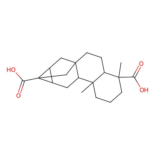 2D Structure of (1R,4R,5S,9R,10S,12S,13R,14R)-5,9-dimethylpentacyclo[11.2.1.01,10.04,9.012,14]hexadecane-5,13-dicarboxylic acid