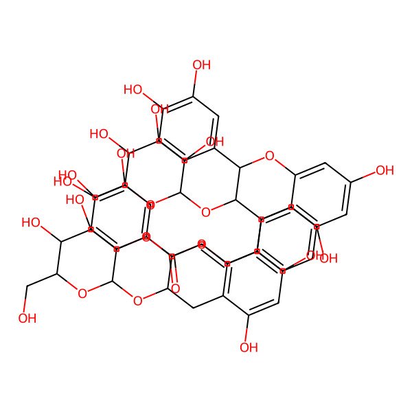 2D Structure of [2-[[2-(3,4-dihydroxyphenyl)-8-[2-(3,4-dihydroxyphenyl)-5,7-dihydroxy-3-[3,4,5-trihydroxy-6-(hydroxymethyl)oxan-2-yl]oxy-3,4-dihydro-2H-chromen-4-yl]-5,7-dihydroxy-3,4-dihydro-2H-chromen-3-yl]oxy]-4,5-dihydroxy-6-(hydroxymethyl)oxan-3-yl] 3-phenylprop-2-enoate