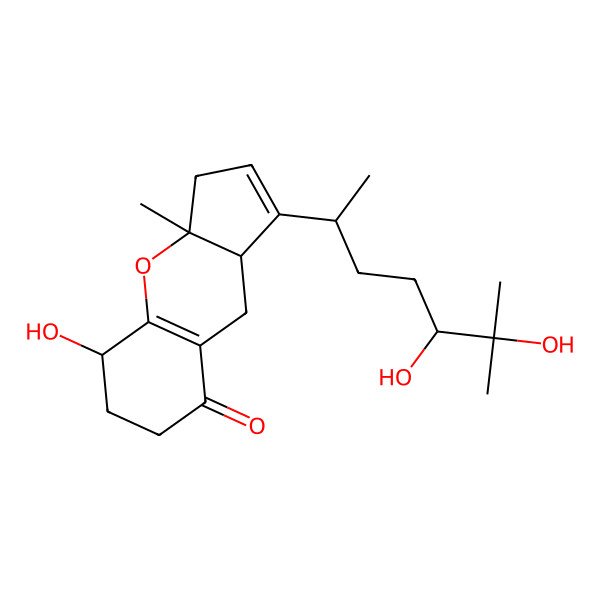 2D Structure of (3aR,5R,9aS)-1-[(2S,5S)-5,6-dihydroxy-6-methylheptan-2-yl]-5-hydroxy-3a-methyl-3,5,6,7,9,9a-hexahydrocyclopenta[b]chromen-8-one