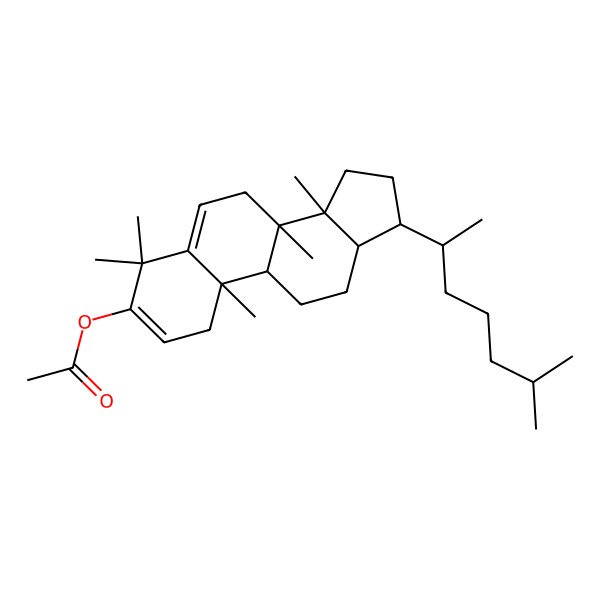 2D Structure of [(8R,10R,13S,14S,17R)-4,4,8,10,14-pentamethyl-17-[(2R)-6-methylheptan-2-yl]-7,9,11,12,13,15,16,17-octahydro-1H-cyclopenta[a]phenanthren-3-yl] acetate