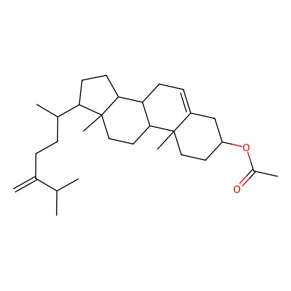 2D Structure of [(3S,8S,9S,10R,13R,14S,17R)-10,13-dimethyl-17-[(2R)-6-methyl-5-methylideneheptan-2-yl]-2,3,4,7,8,9,11,12,14,15,16,17-dodecahydro-1H-cyclopenta[a]phenanthren-3-yl] acetate